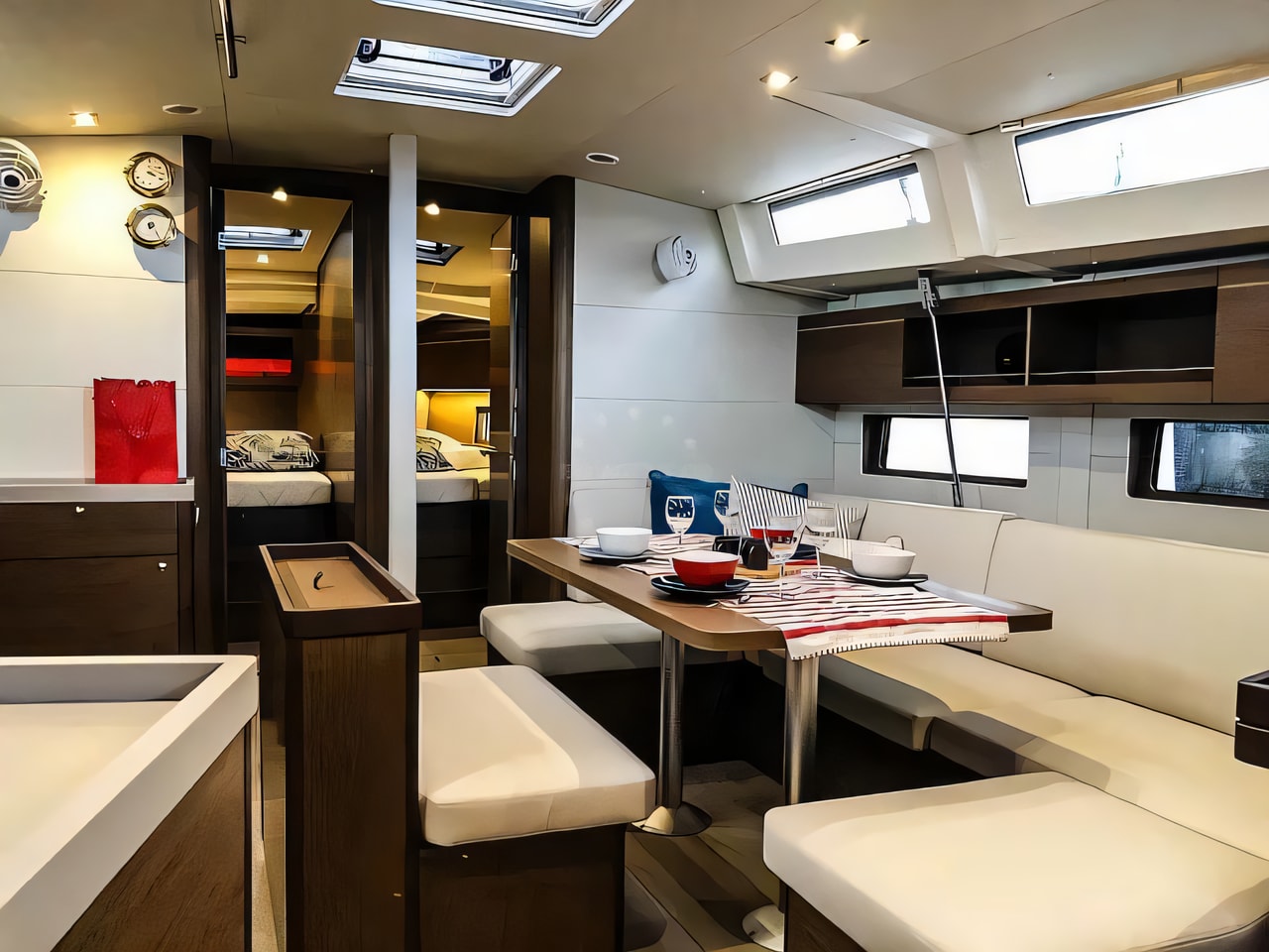Layout of Oceanis 46.1 - 4 cab sail boat with 4 cabins Croatia yacht charter