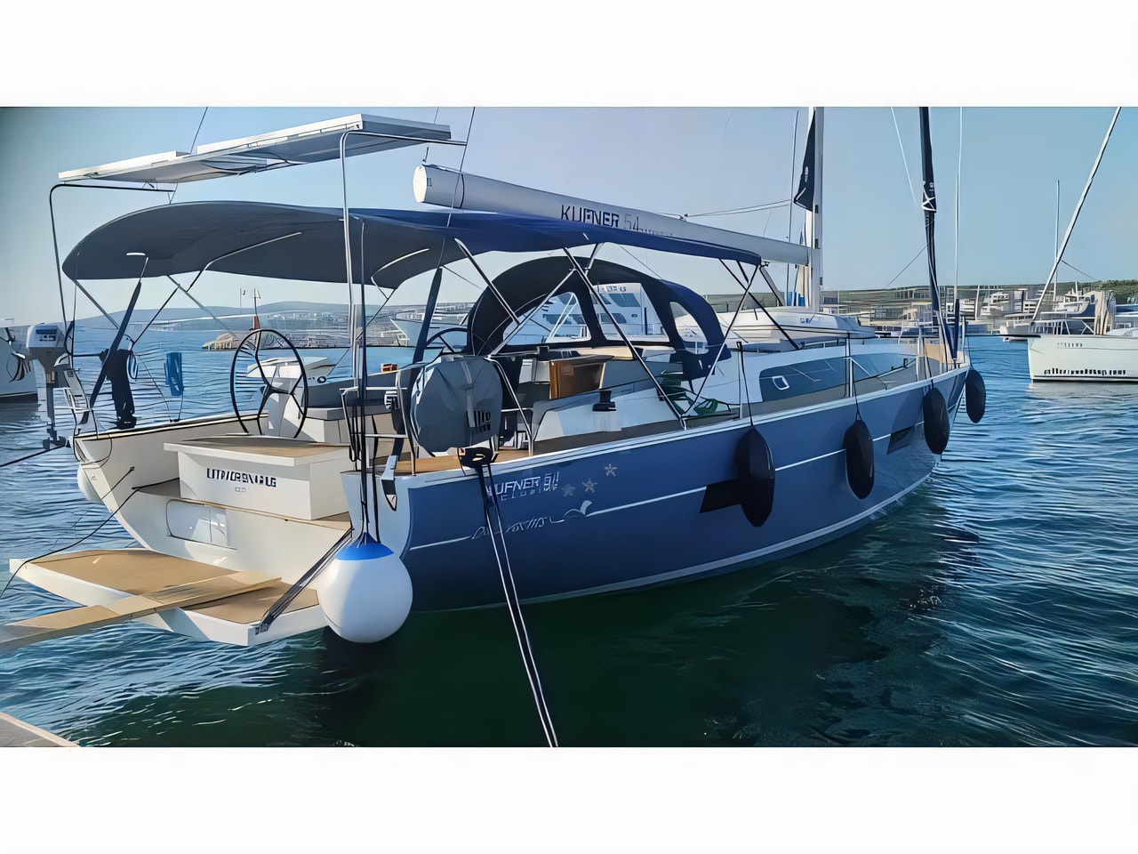 Exterior overview of D&D Kufner 54 Exclusive - 6 cab sail boat for charter from Trogir ACI Marina in the Split sailing area Croatia