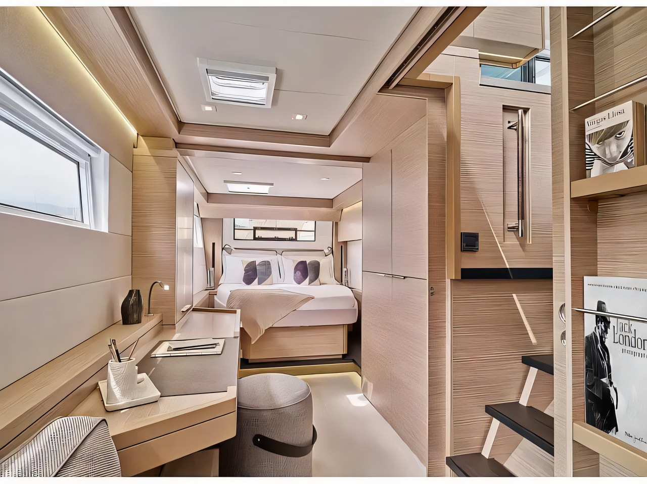 Layout of Lagoon 51 catamaran with 6 cabins Croatia yacht charter