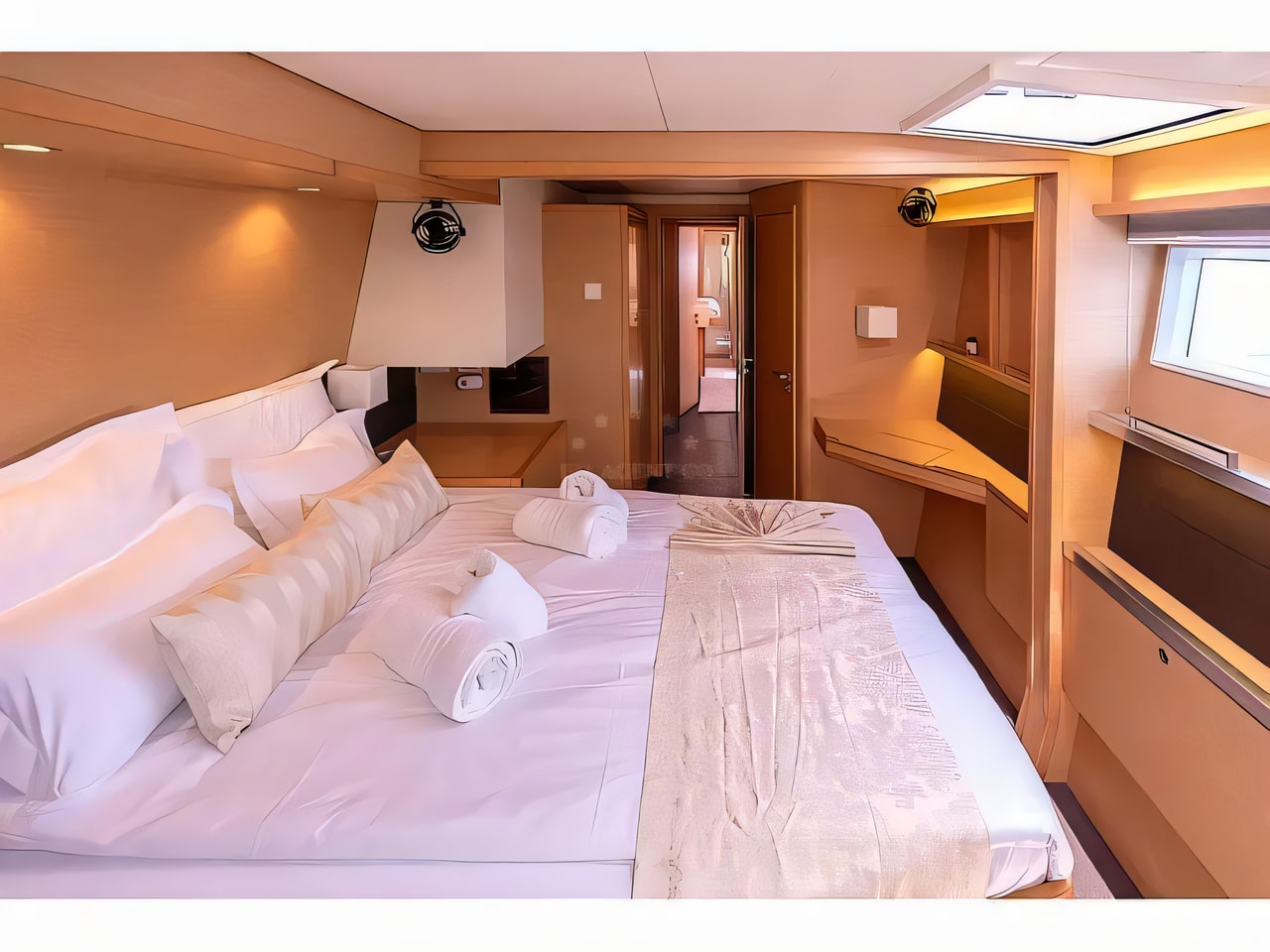 Lagoon 560 S2 yacht layout 5 cabins Croatia charter