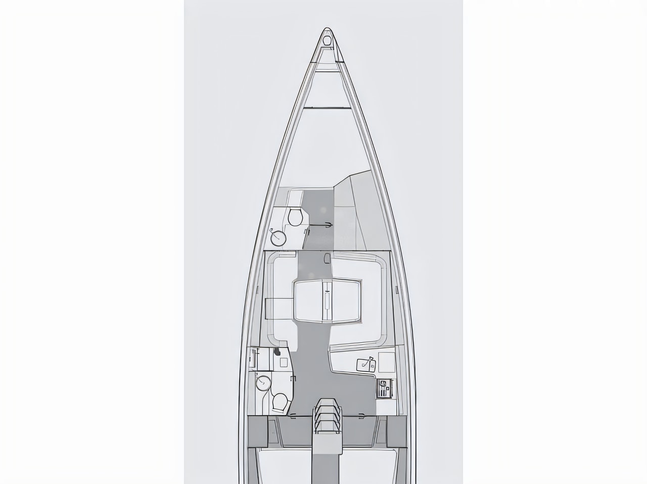 Interior of Elan E6 Performance sail boat with 4 cabins Croatia yacht charter