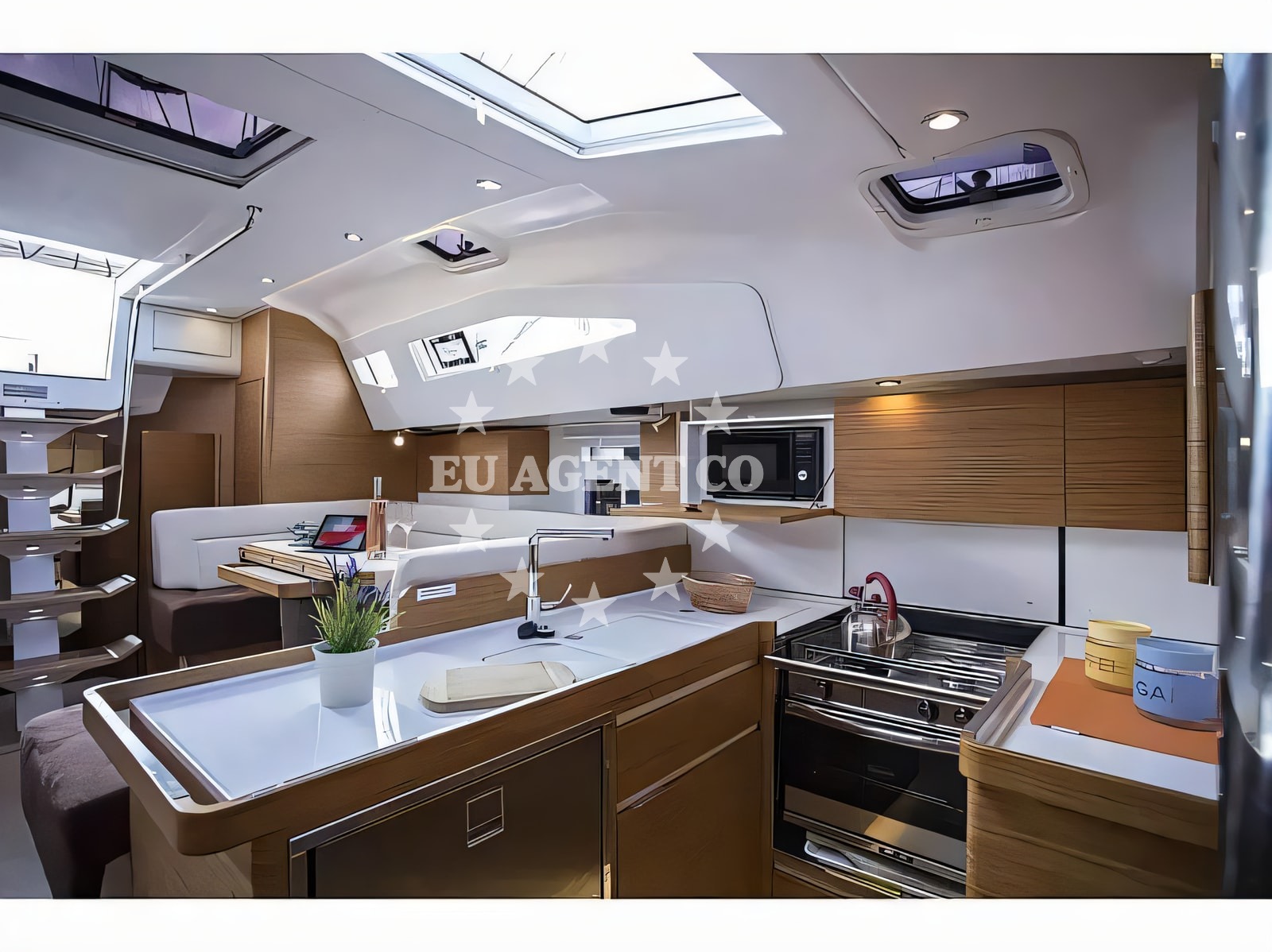 Layout of Elan Impression 50 sail boat with 6 cabins Croatia yacht charter
