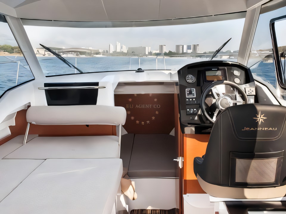 Interior of Jeanneau Merry Fisher 795 motor boat with 1 cabins Croatia yacht charter