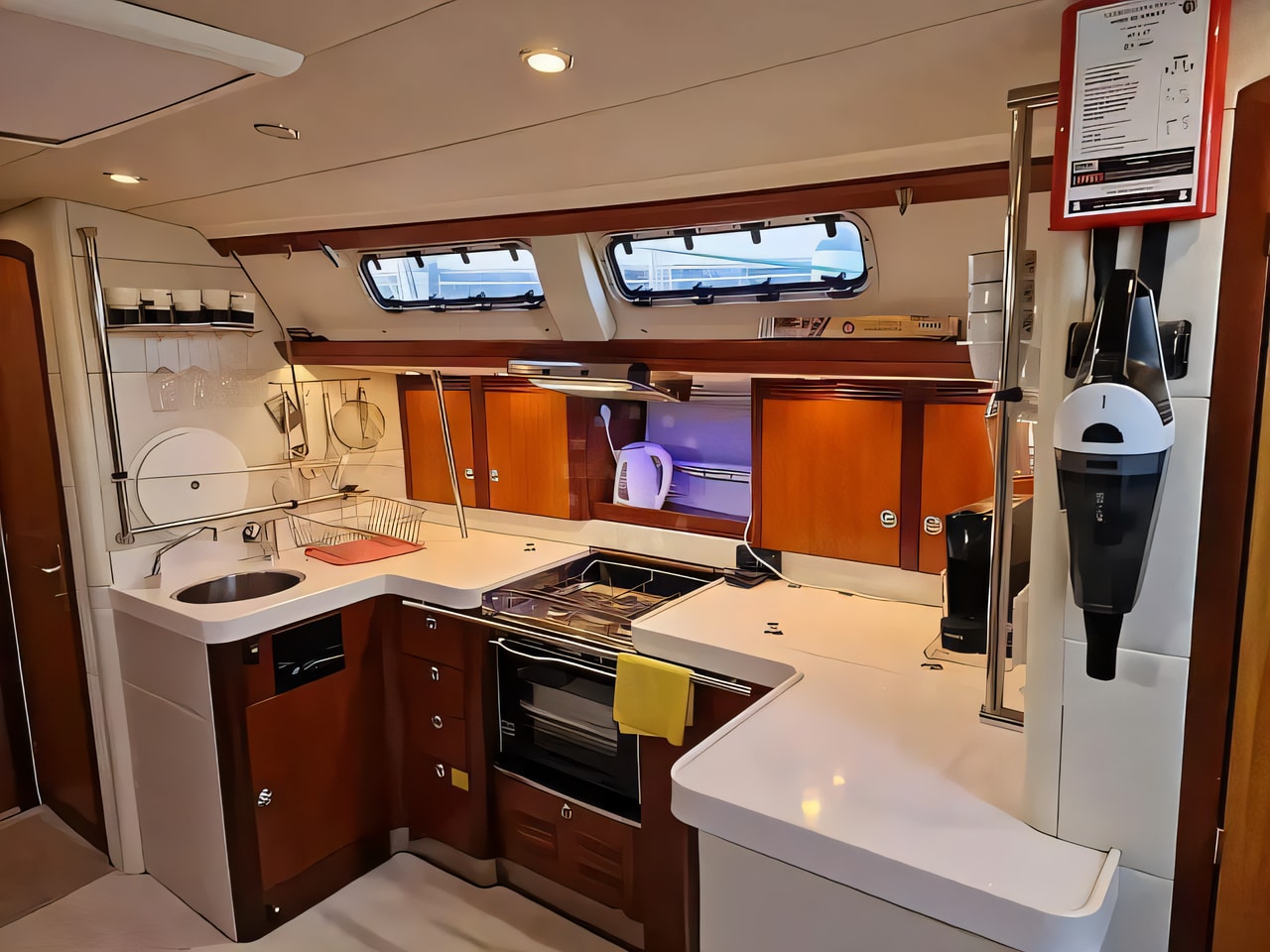 Layout of Elan 45 / 2 cabin + Skipper cabin sail boat with 2 cabins Croatia yacht charter