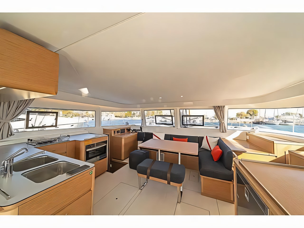 Layout of Excess 14 A / C & GEN & WM catamaran with 6 cabins Croatia yacht charter