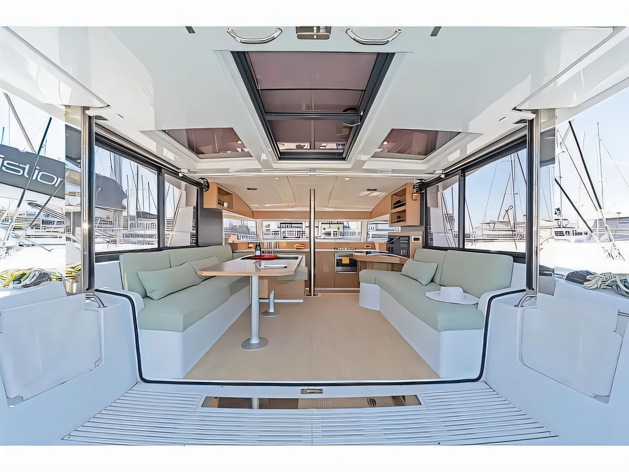 Layout of Bali Catsmart catamaran with 6 cabins Croatia yacht charter
