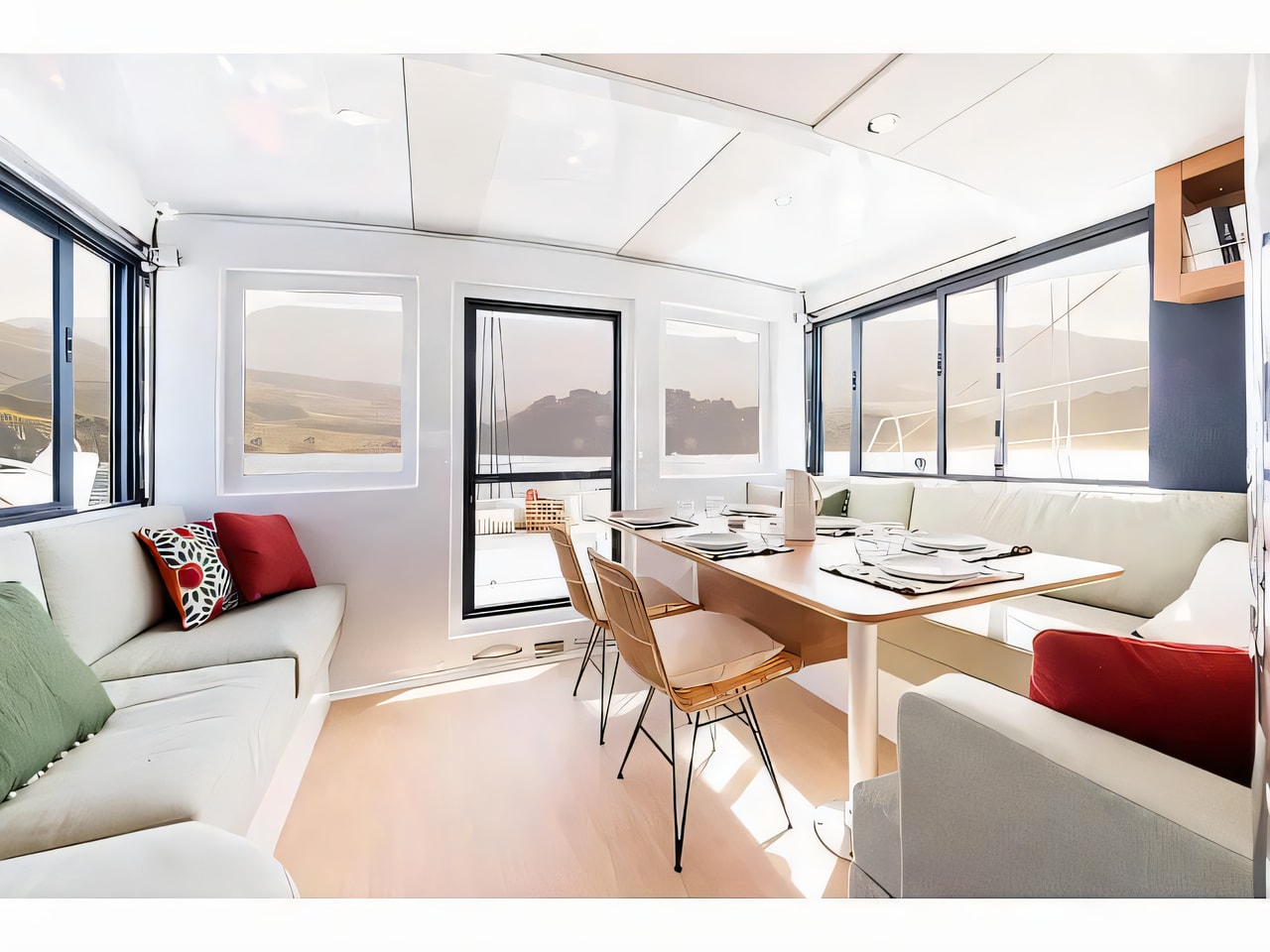 Layout of Bali Catsmart catamaran with 6 cabins Croatia yacht charter