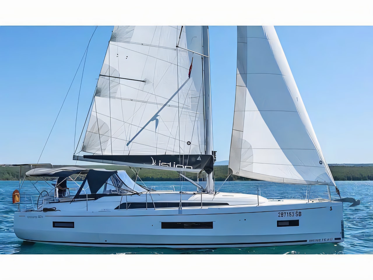 Exterior overview of Oceanis 40.1 sail boat for charter from Vodice ACI Marina in the Sibenik sailing area Croatia