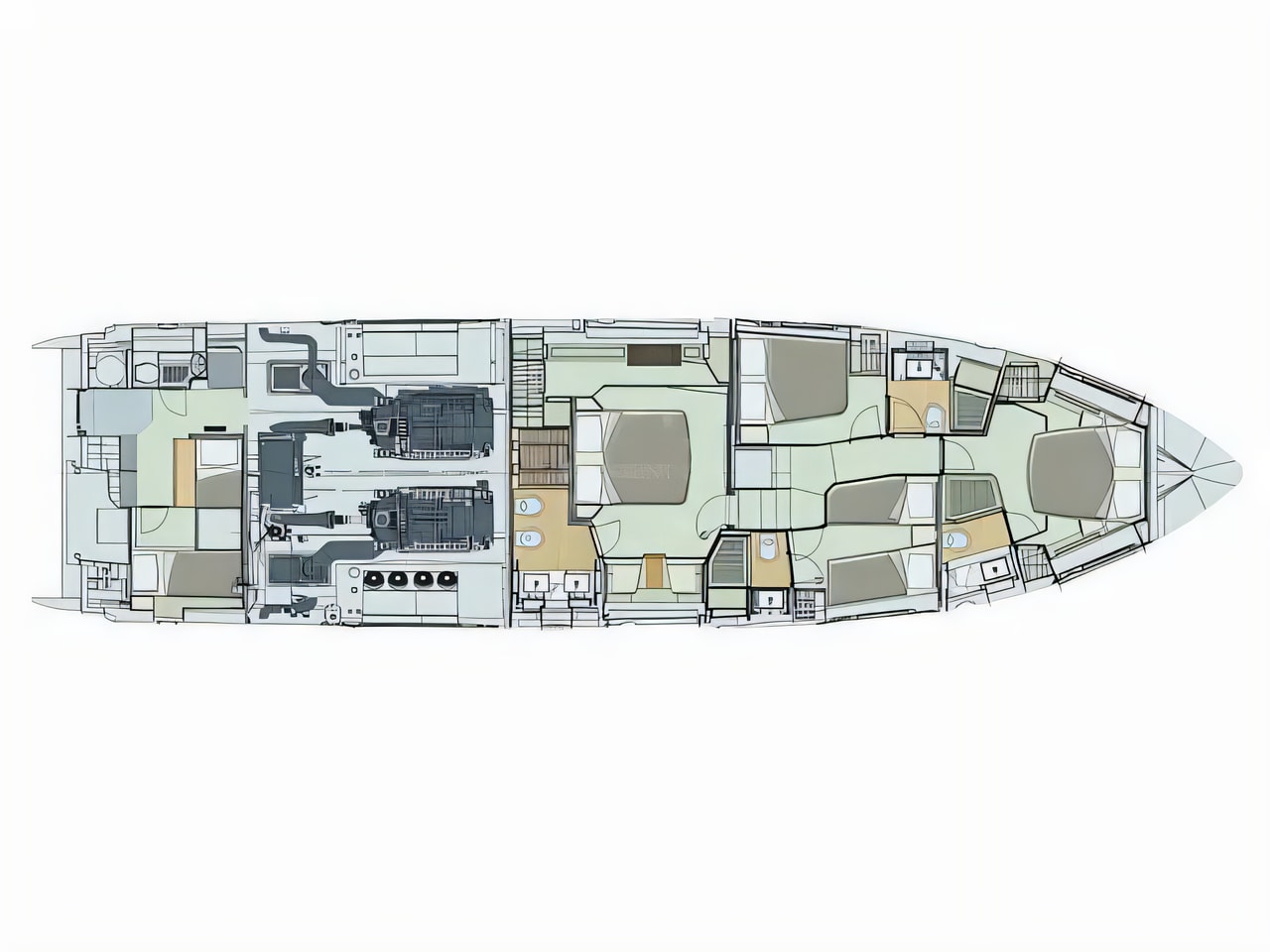 Interior of Azimut 72 Fly motoryacht with 4 cabins Croatia yacht charter