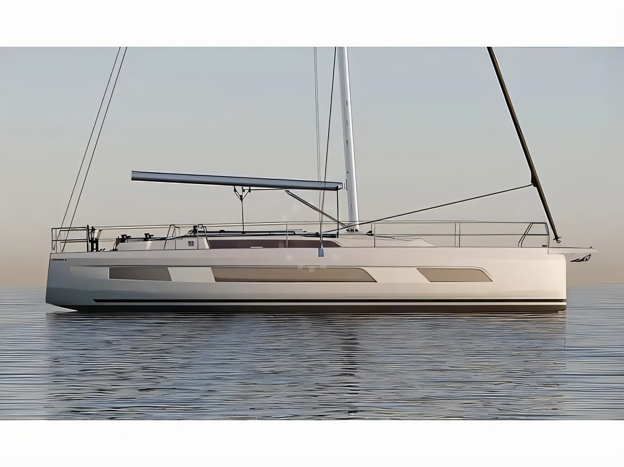 Exterior overview of Dufour 44 sail boat for charter from Pula Tehnomont Marina Veruda in the Istria / Kvarner sailing area Croatia