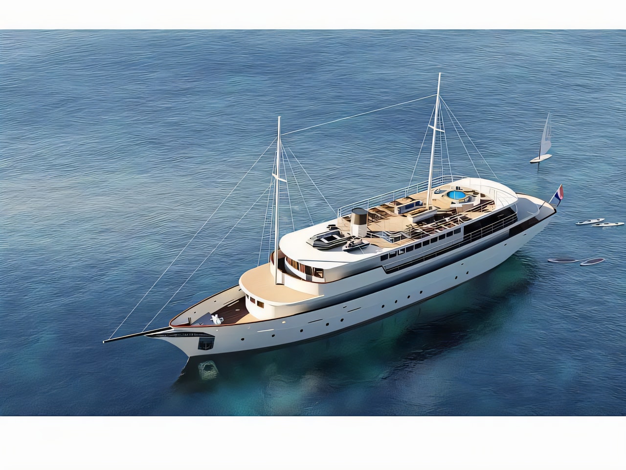 Exterior overview of Motoryacht Belleza motoryacht for charter from Split ACI Marina in the Split sailing area Croatia