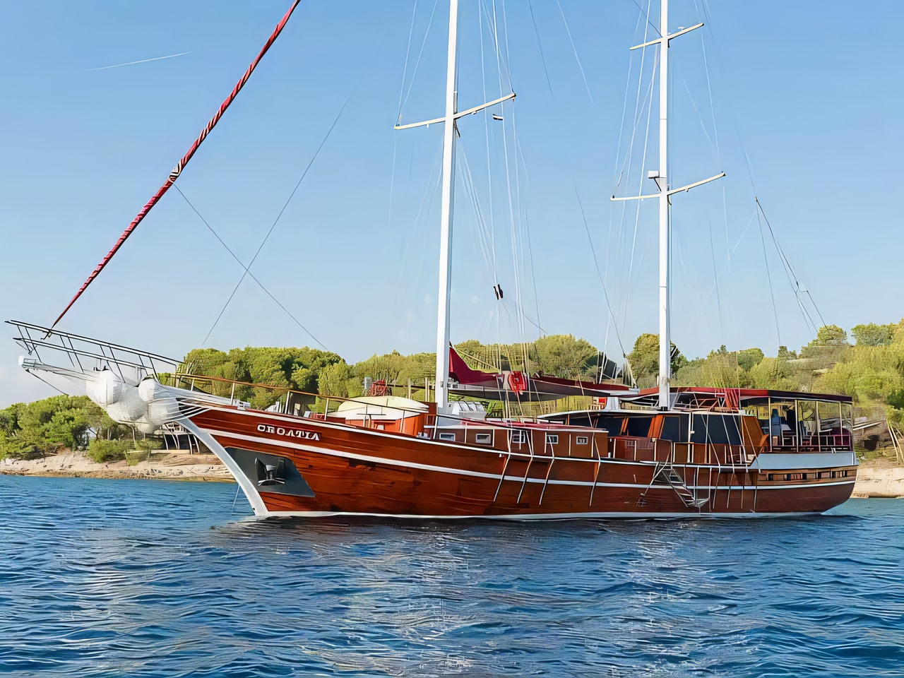 Exterior overview of Gulet Croatia gulet or cruiser for charter from Adriatic Croatia