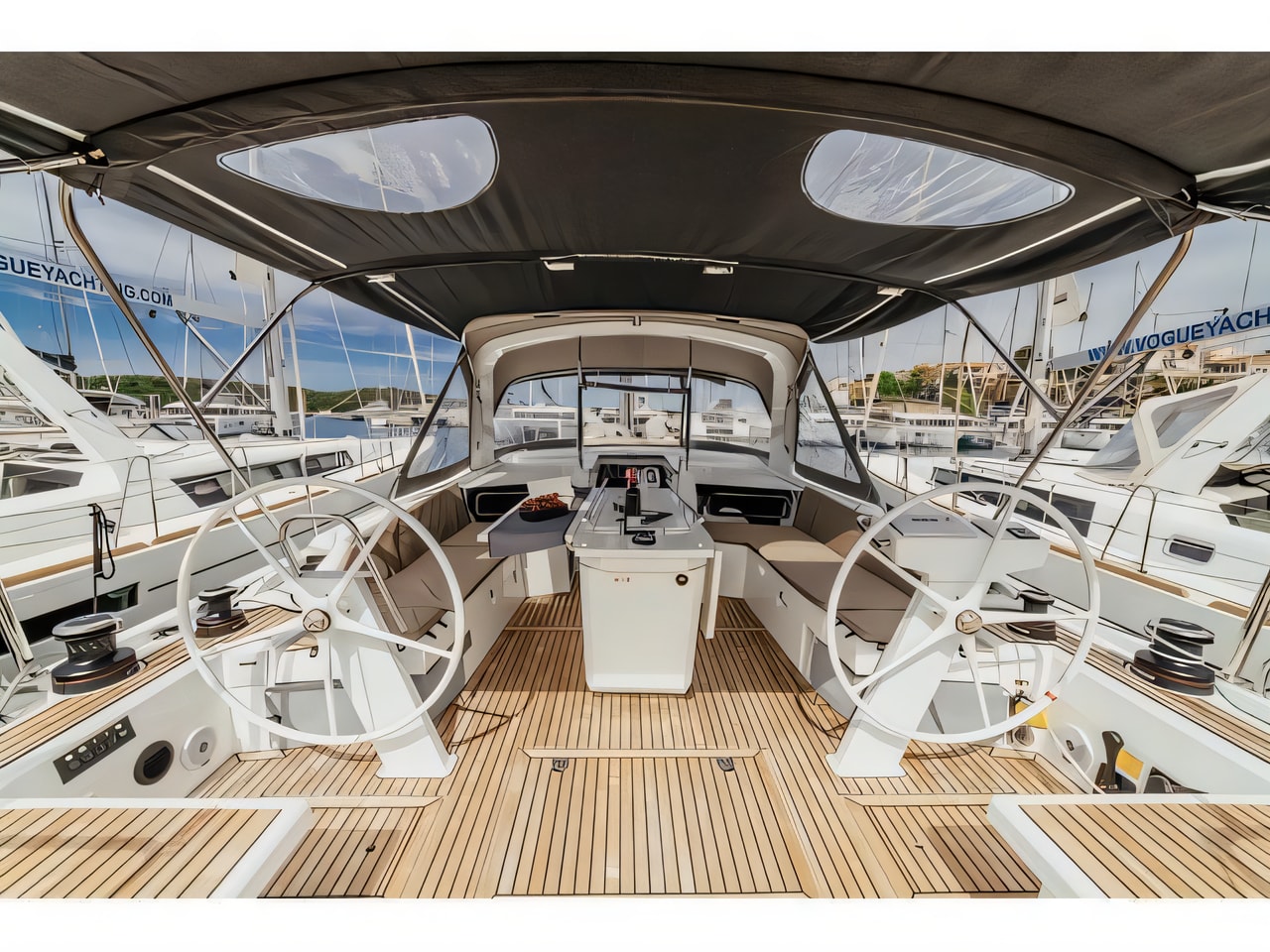 Layout of Oceanis 46.1 sail boat with 4 cabins Croatia yacht charter