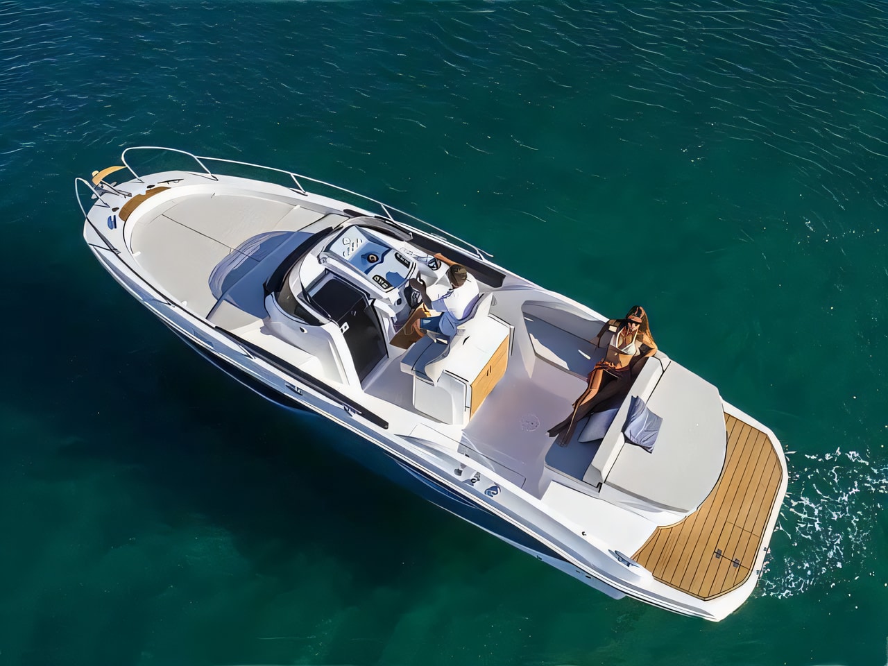 Exterior overview of Sessa KL 27 motor boat for charter from Seget Donji Marina Baotic in the Split sailing area Croatia