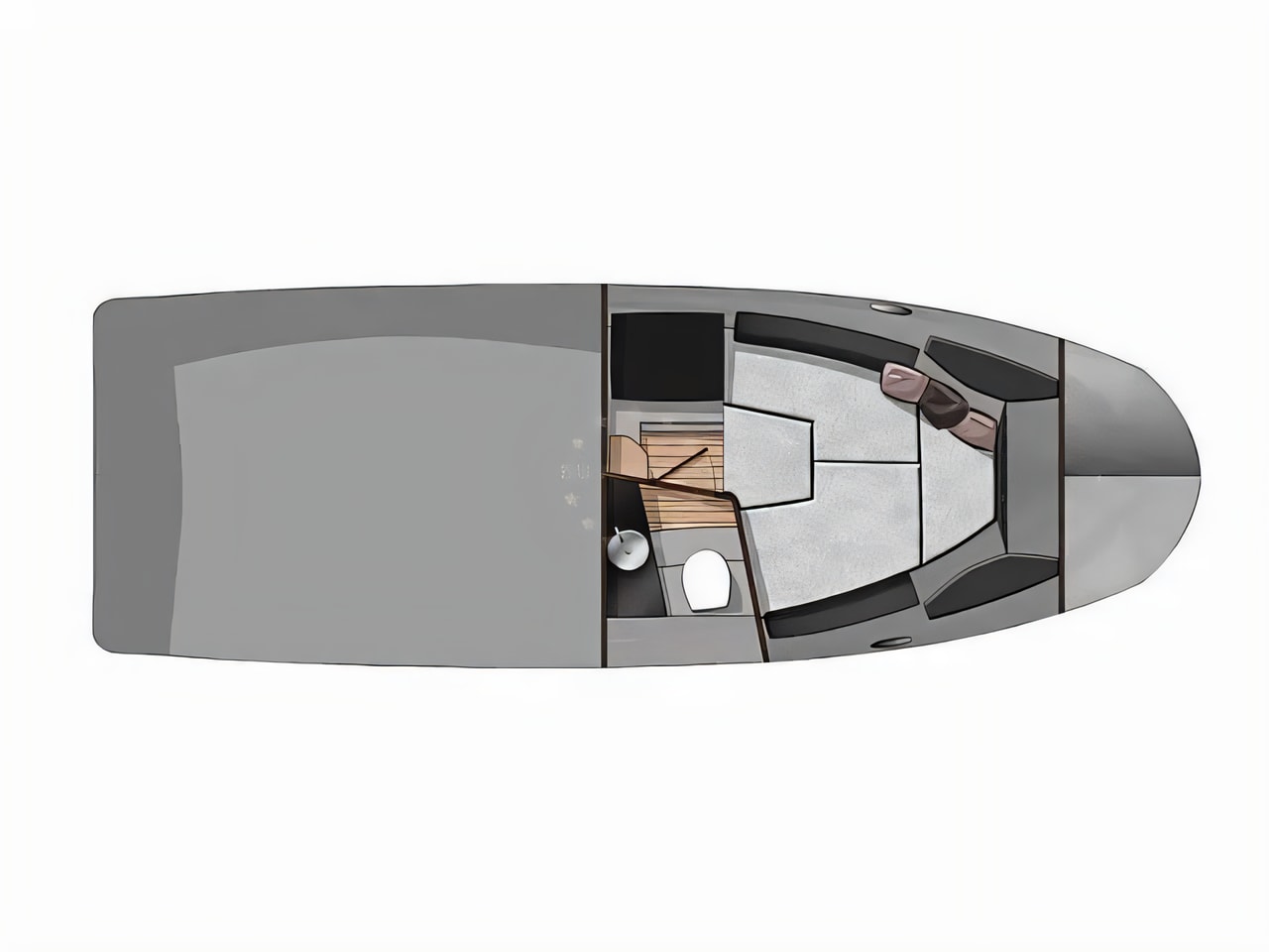 Interior of Sessa KL 27 motor boat with 1 cabins Croatia yacht charter