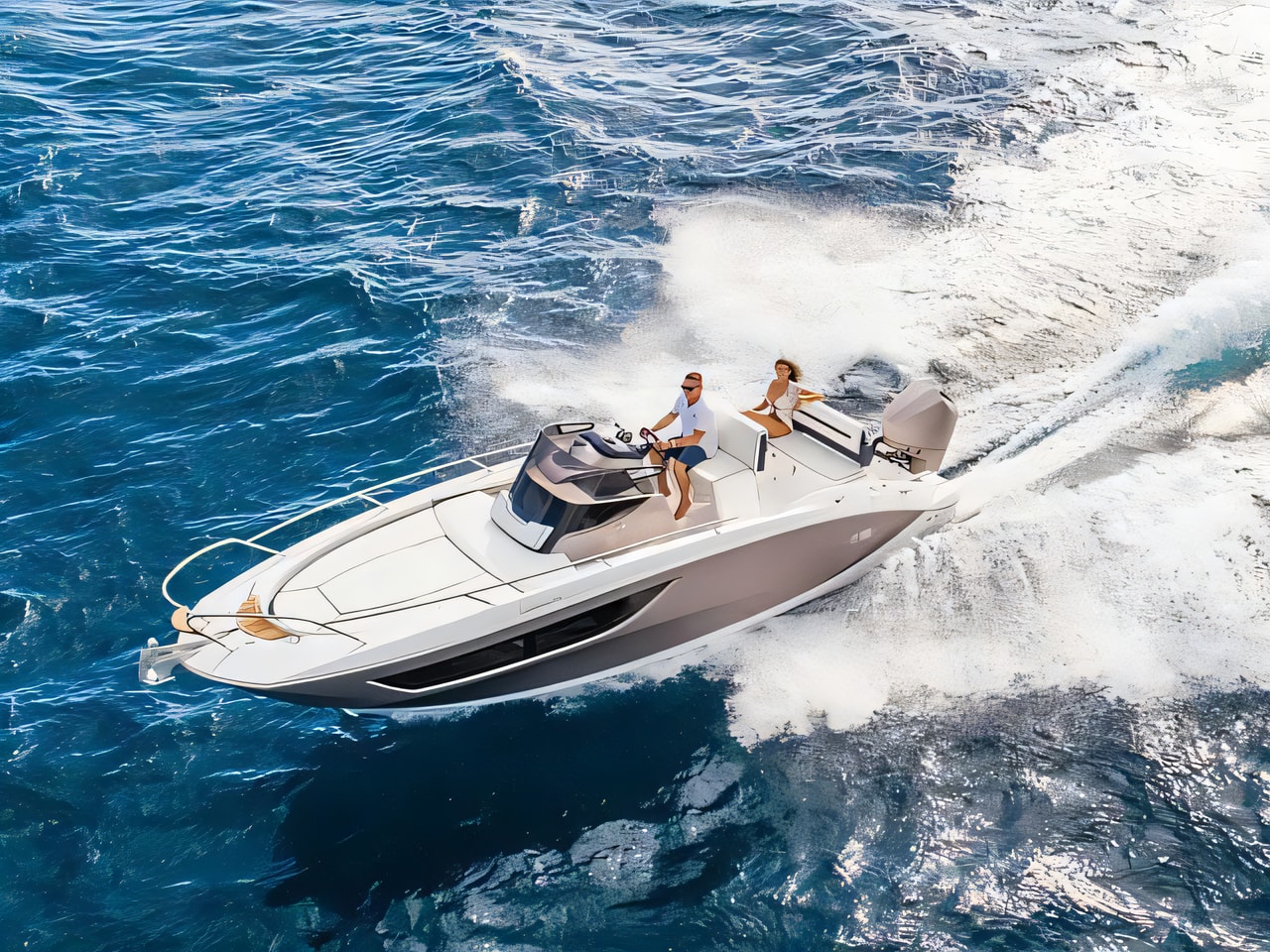 Exterior overview of Sessa KL 24 motor boat for charter from Seget Donji Marina Baotic in the Split sailing area Croatia