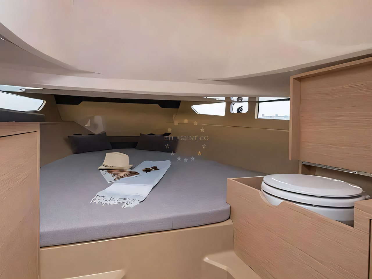 Layout of Sessa KL 24 motor boat with 1 cabins Croatia yacht charter
