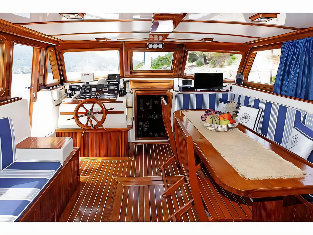 Layout of Gulet - Hera gulet or cruiser with 5 cabins Croatia yacht charter