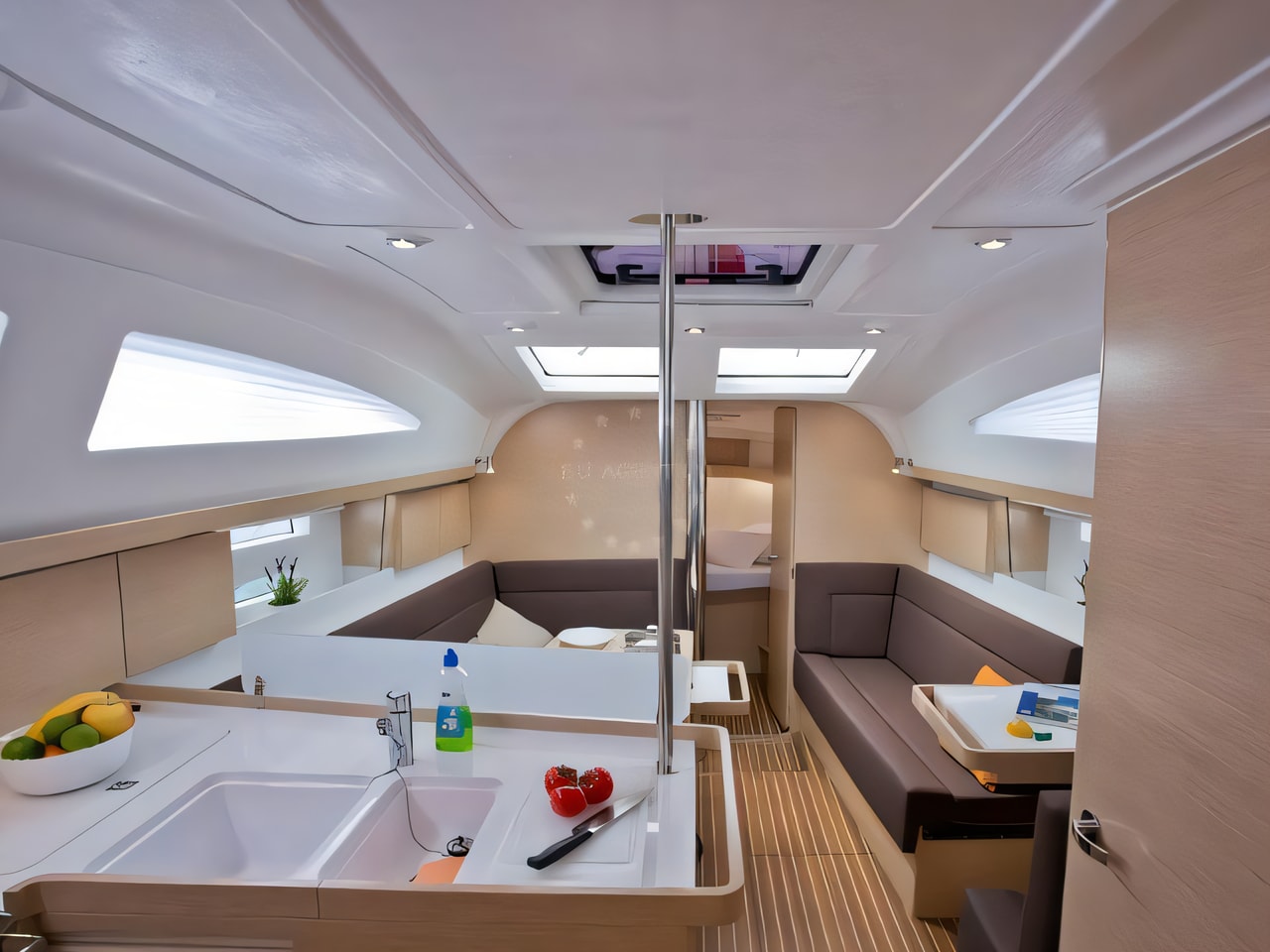 Layout of Elan 40 Impression sail boat with 3 cabins Croatia yacht charter
