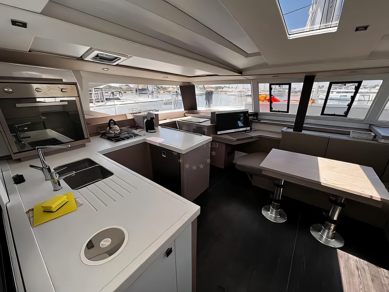Layout of Astrea 42 catamaran with 6 cabins Croatia yacht charter