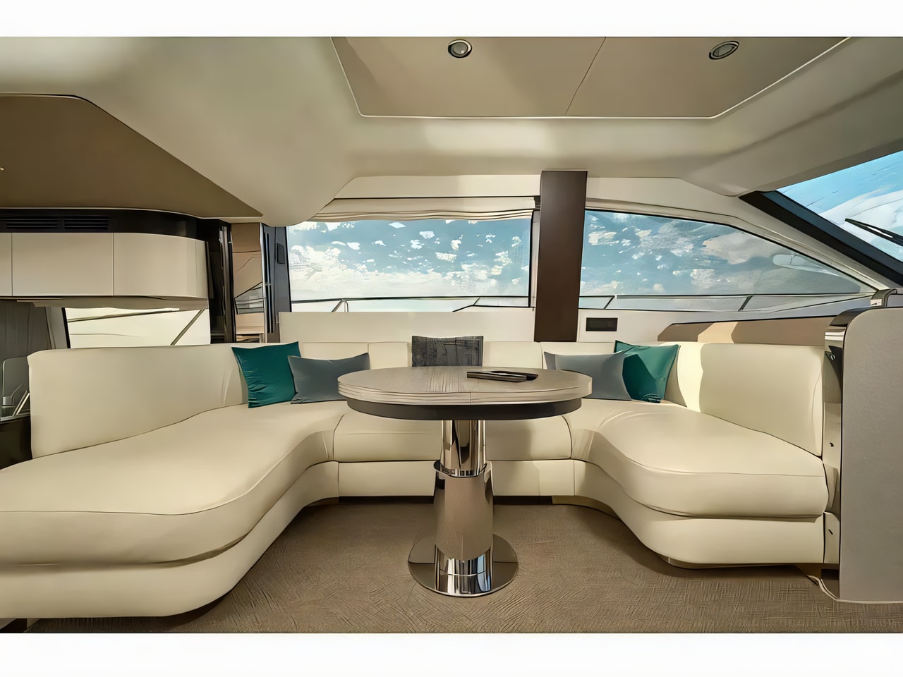 Layout of Azimut 55 motoryacht with 3 cabins Croatia yacht charter
