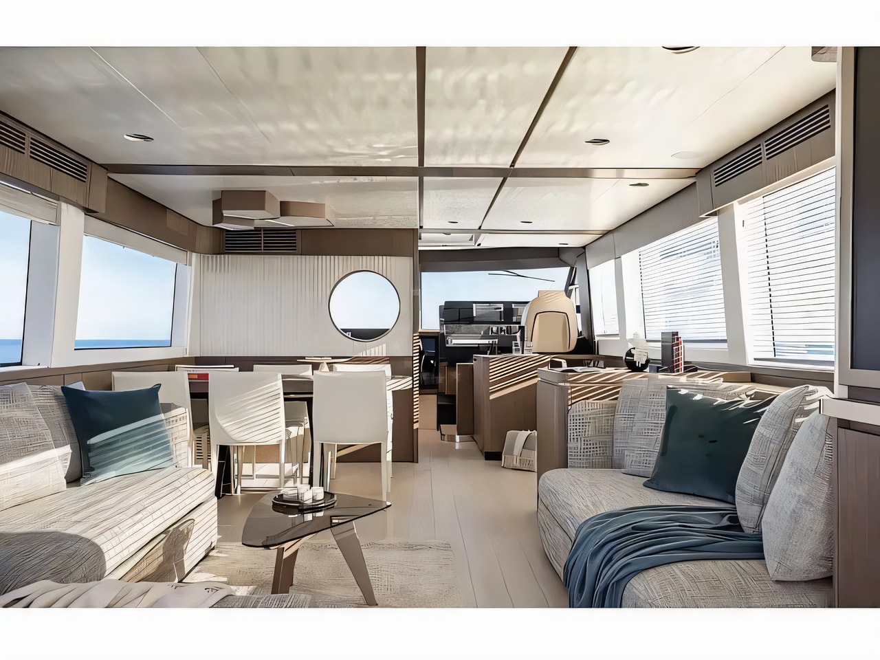 Layout of Magellano 66 motoryacht with 3 cabins Croatia yacht charter