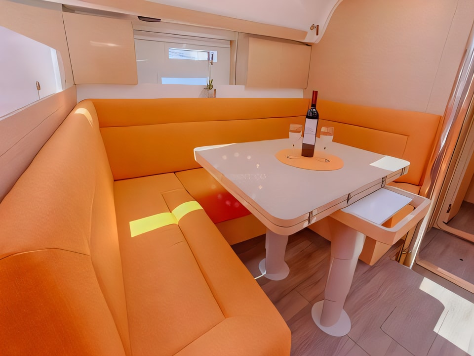 Interior of Elan 45 Impression sail boat with 4 cabins Croatia yacht charter
