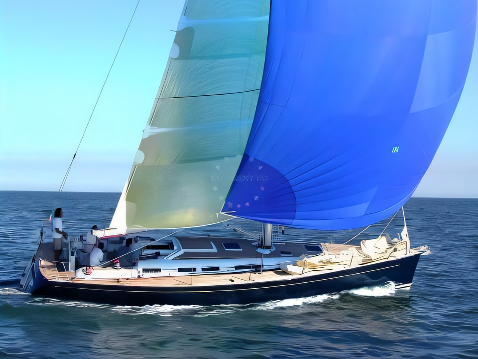 Exterior overview of Grand Soleil 45 sail boat for charter from Sibenik Marina Mandalina in the Sibenik sailing area Croatia