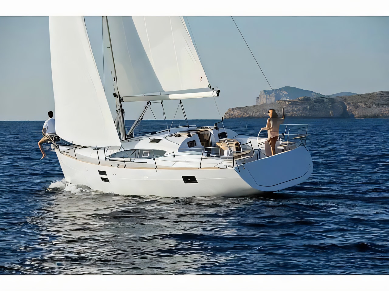 Exterior overview of Elan 40 Impression sail boat for charter from Zadar Marina Zadar in the Zadar sailing area Croatia