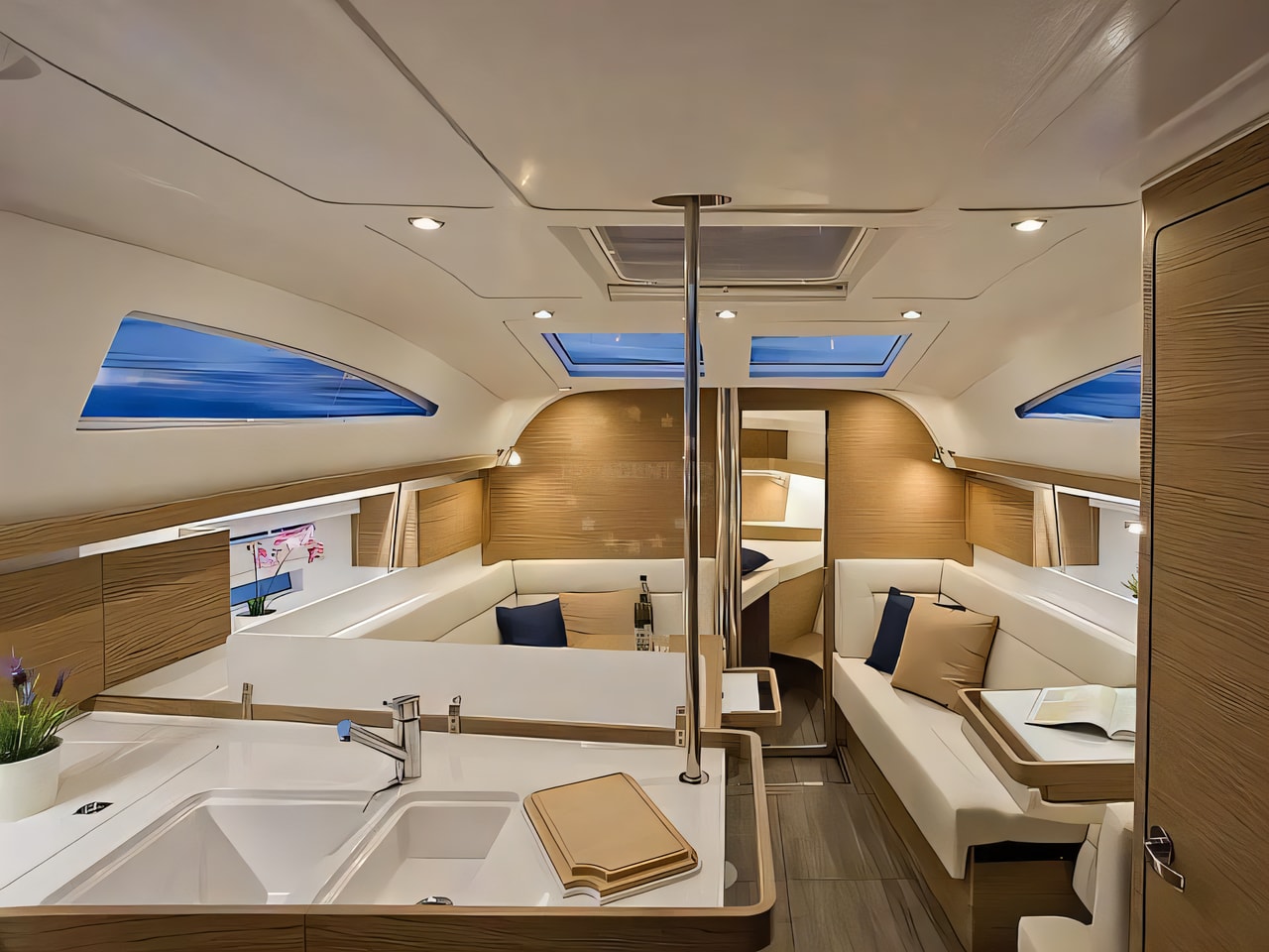 Layout of Elan 40 Impression sail boat with 3 cabins Croatia yacht charter