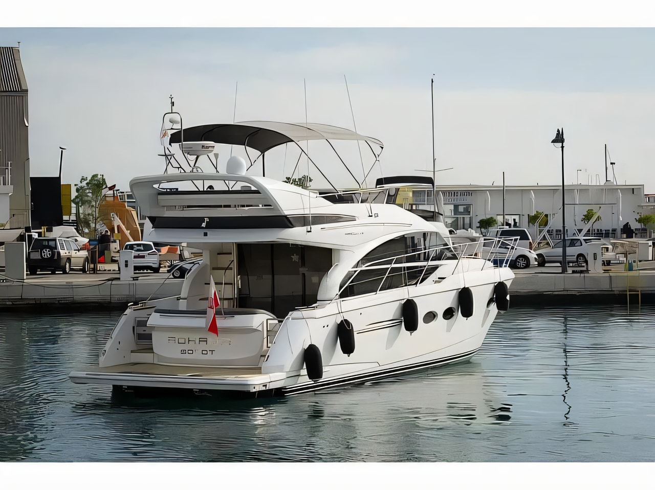 Exterior overview of Princess F43 motor boat for charter from Dubrovnik Marina Frapa in the Dubrovnik sailing area Croatia