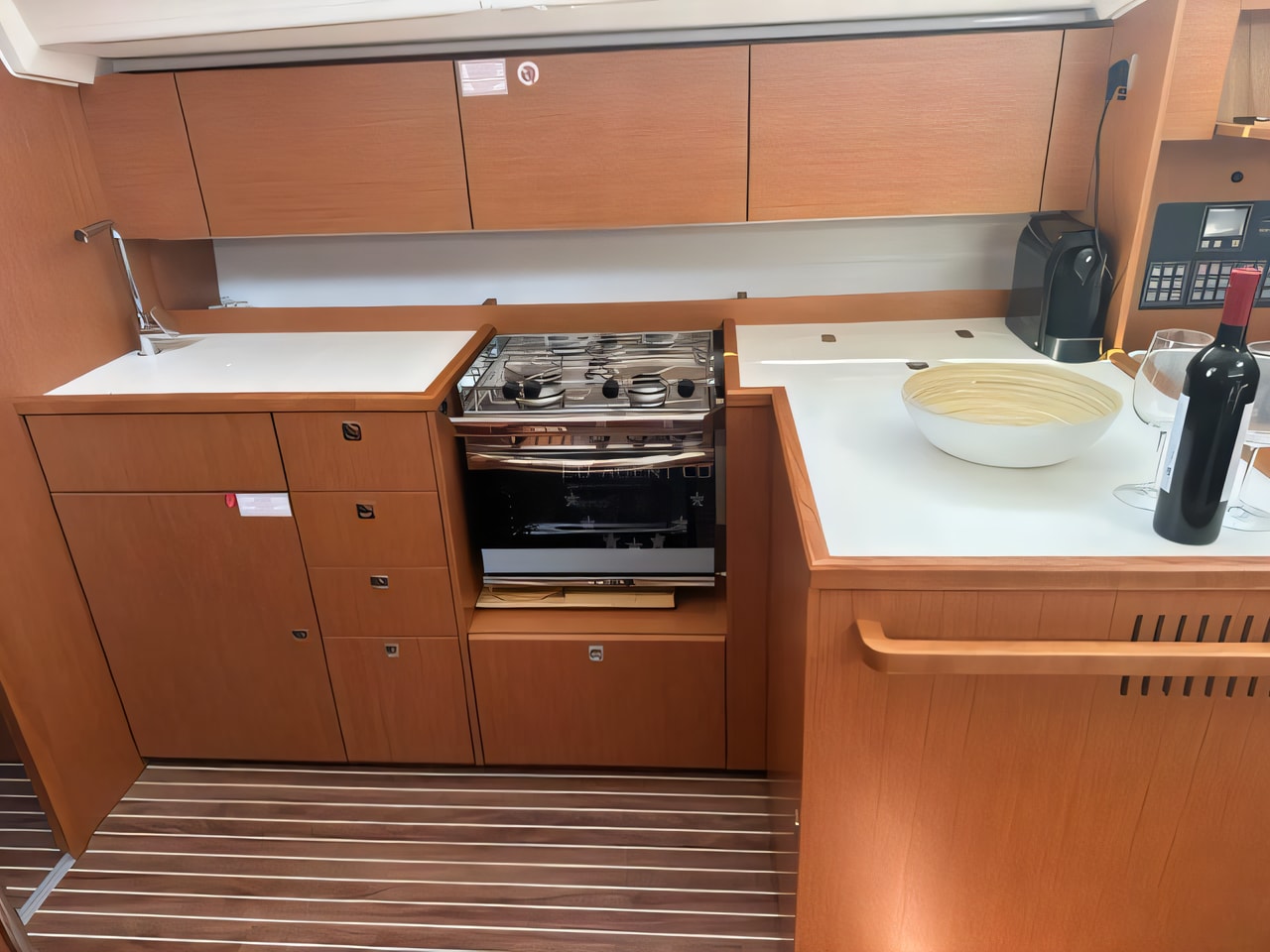 Interior of Bavaria C42 sail boat with 3 cabins Croatia yacht charter