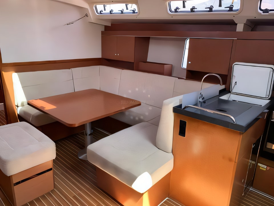Interior of Hanse 445 / 3 sail boat with 3 cabins Croatia yacht charter