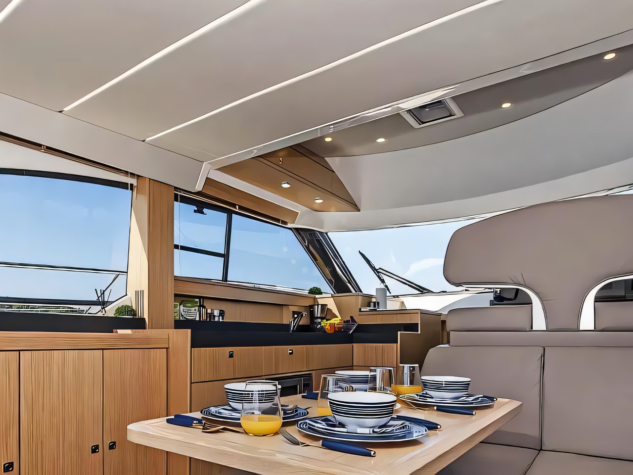 Bavaria Virtess 420 Fly yacht layout 3 cabins Croatia charter
