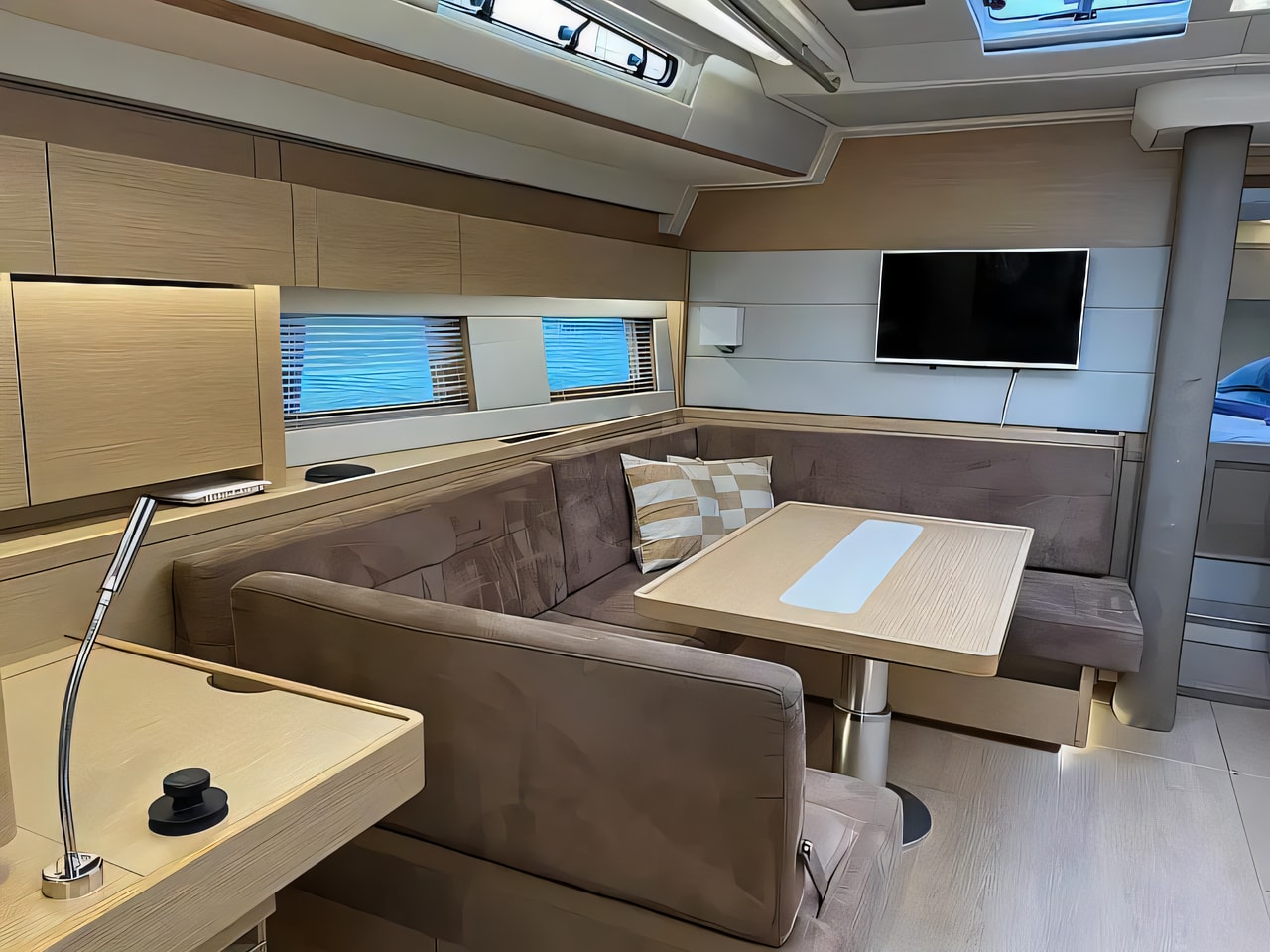 Layout of Hanse 588 sail boat with 5 cabins Croatia yacht charter