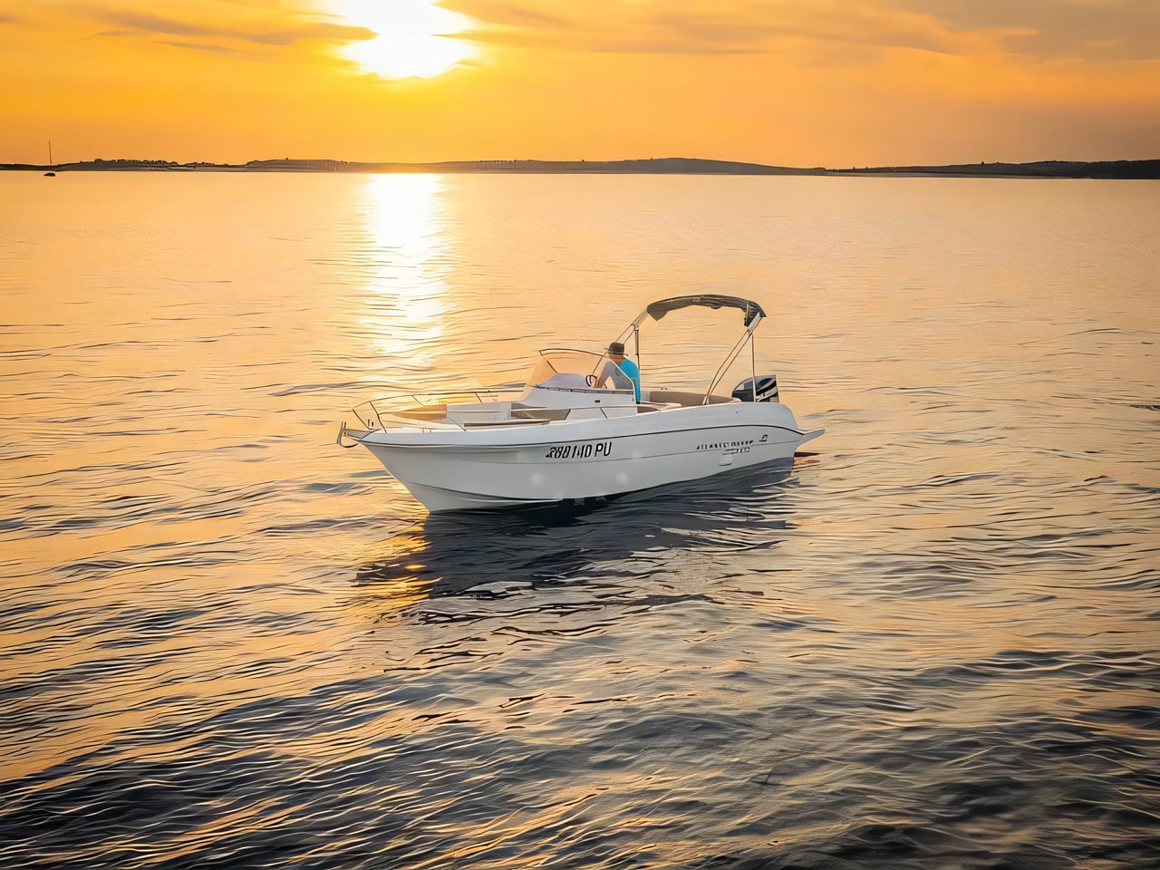 Interior of Atlantic Marine 670 motor boat with 1 cabins Croatia yacht charter