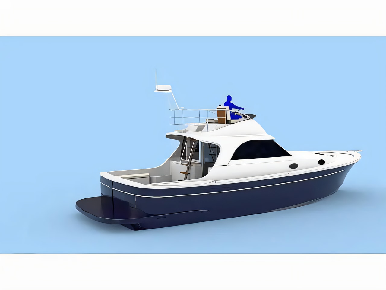 Exterior overview of ADRIANA 44 Fly BT motor boat for charter from Sukosan Marina Dalmacija in the Zadar sailing area Croatia