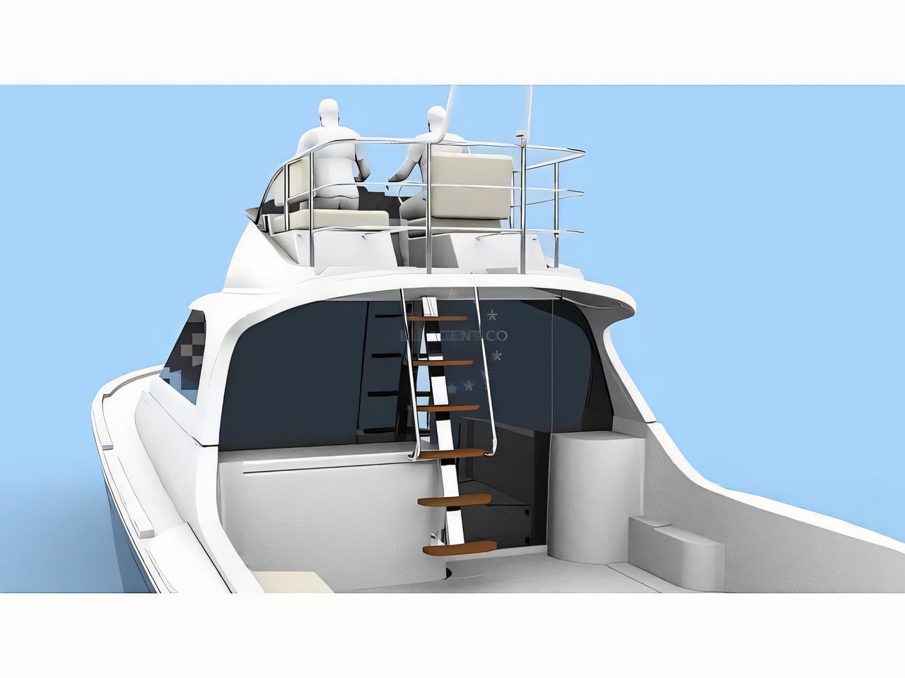 Layout of ADRIANA 44 Fly BT motor boat with 3 cabins Croatia yacht charter