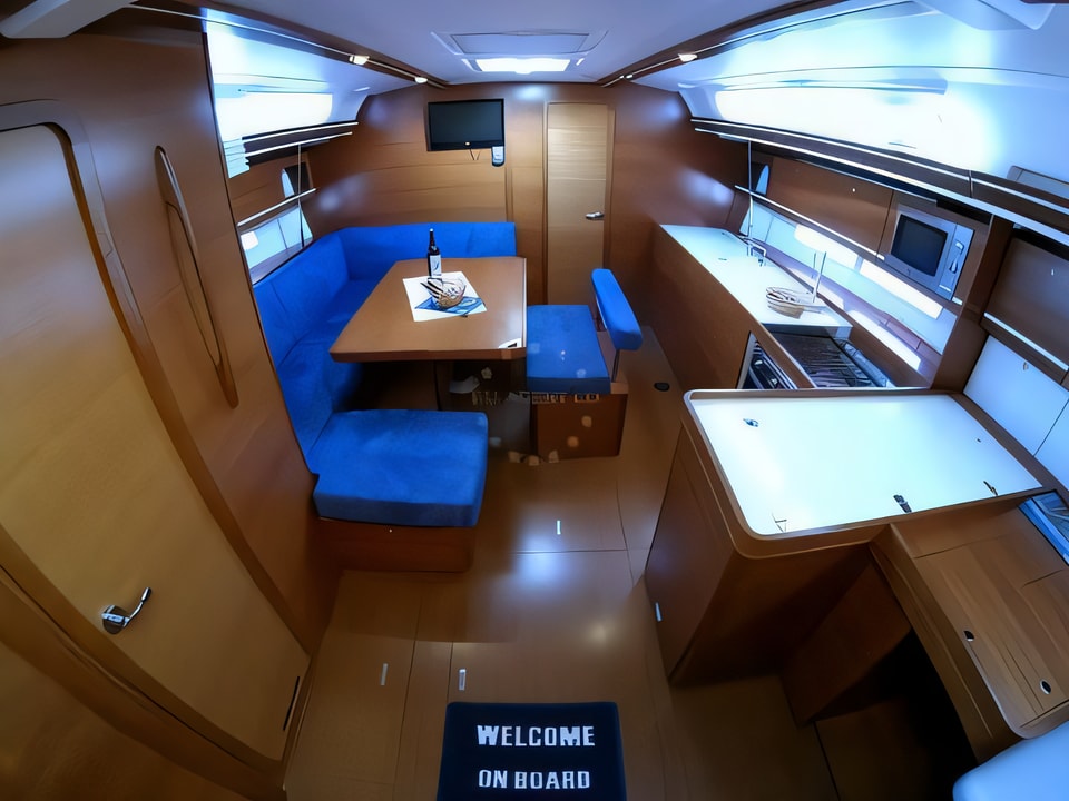 Interior of Dufour 445 GL sail boat with 3 cabins Croatia yacht charter