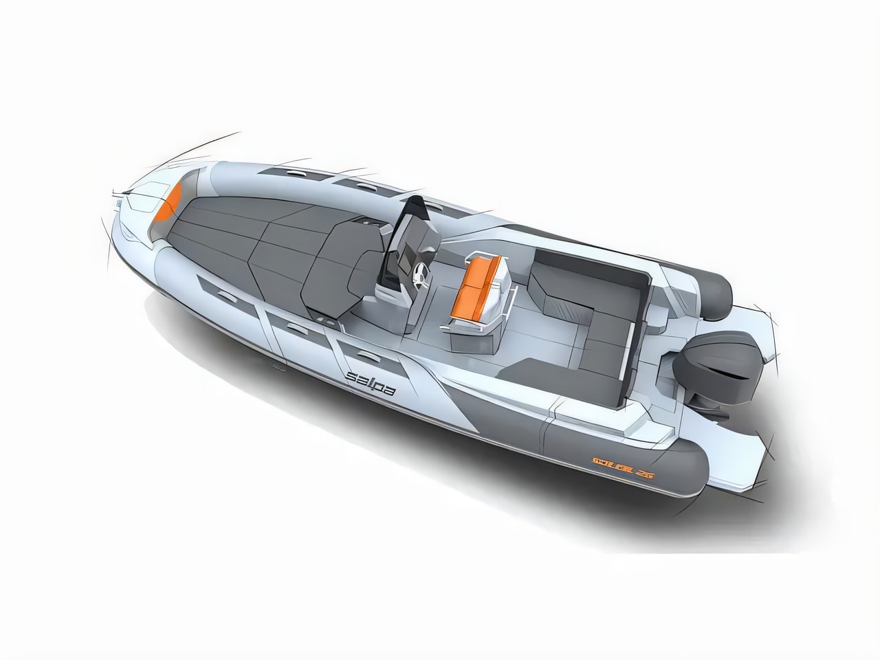 Interior of Salpa Soleil 26 rubber boat with 0 cabins Croatia yacht charter