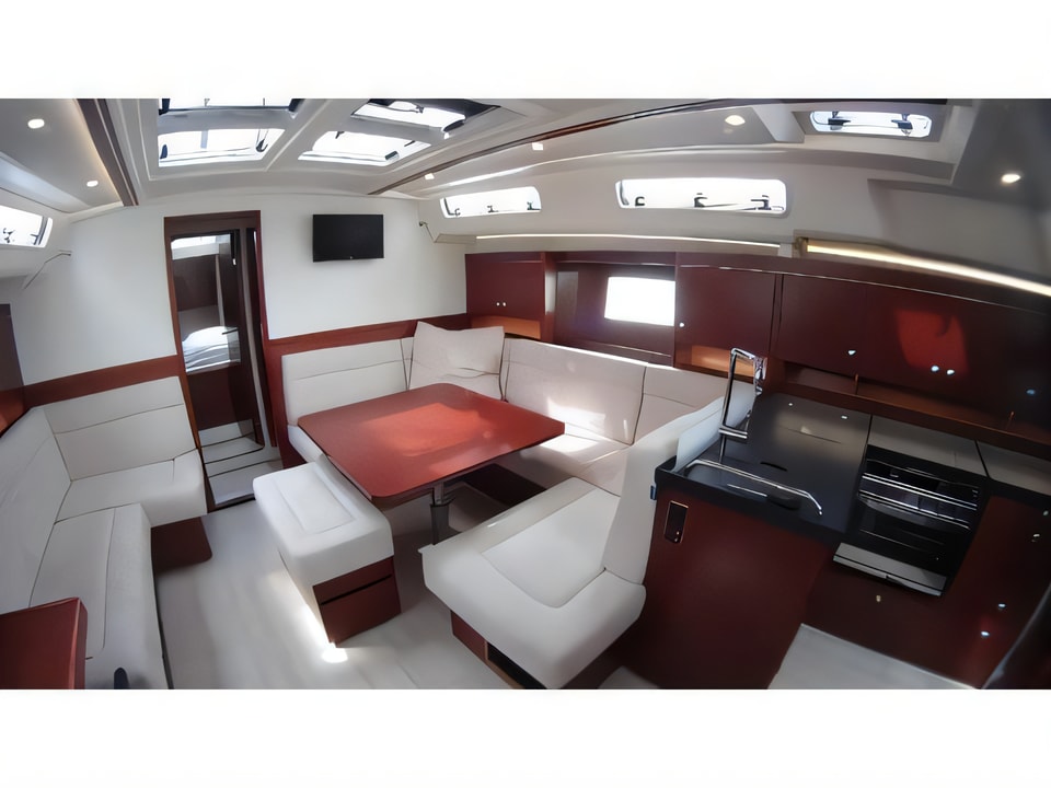 Interior of Hanse 455 sail boat with 4 cabins Croatia yacht charter