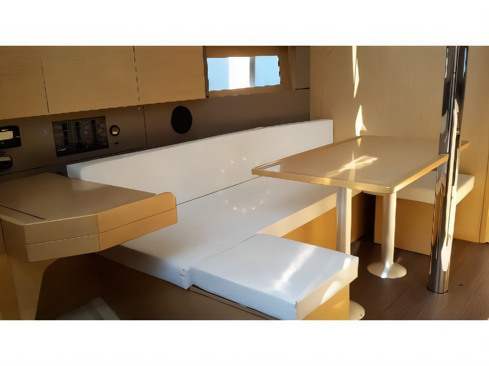 Interior of Oceanis 38 sail boat with 3 cabins Croatia yacht charter
