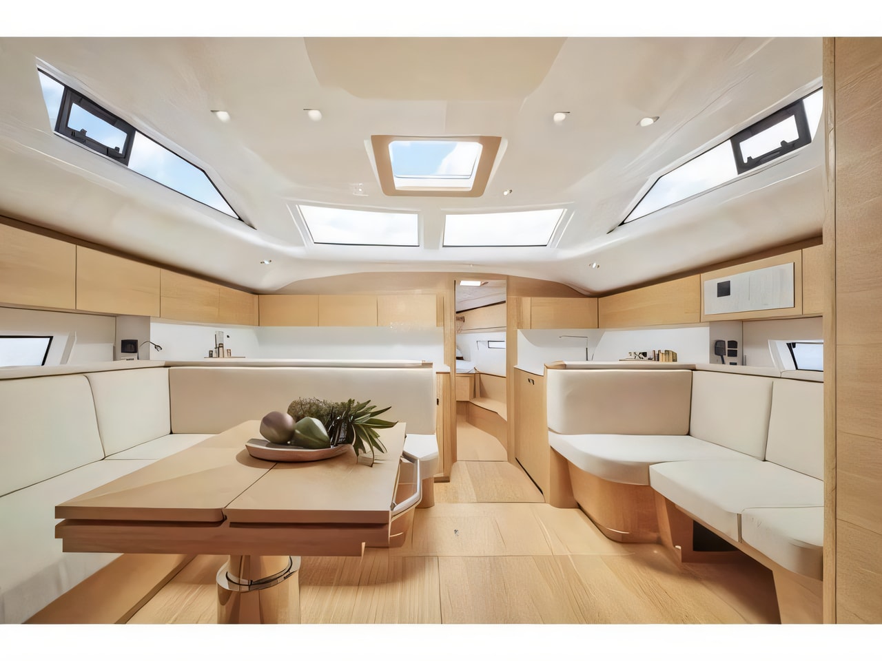 Layout of Elan GT 6 Porsche Design 50 feet with AC and Generator sail boat with 3 cabins Croatia yacht charter