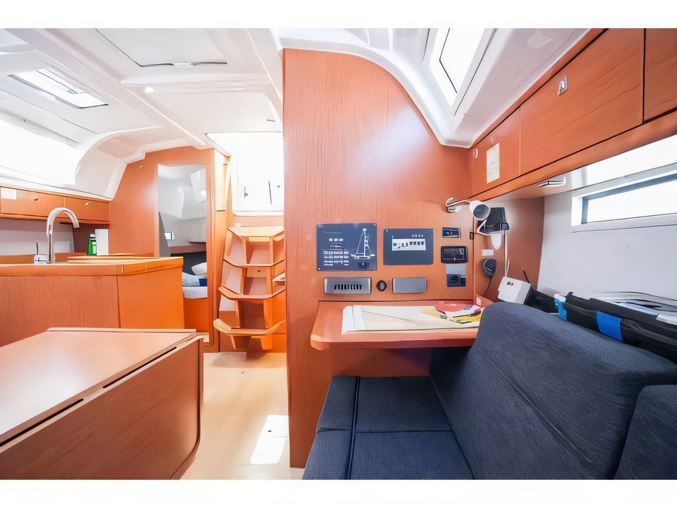 Interior of Bavaria Cruiser 37 sail boat with 3 cabins Croatia yacht charter