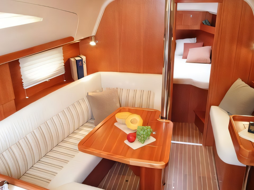 Interior of Elan 344 Impression sail boat with 3 cabins Croatia yacht charter