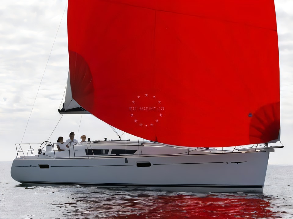 Exterior overview of Sun Odyssey 39i sail boat for charter from Biograd Kornati in the Zadar sailing area Croatia