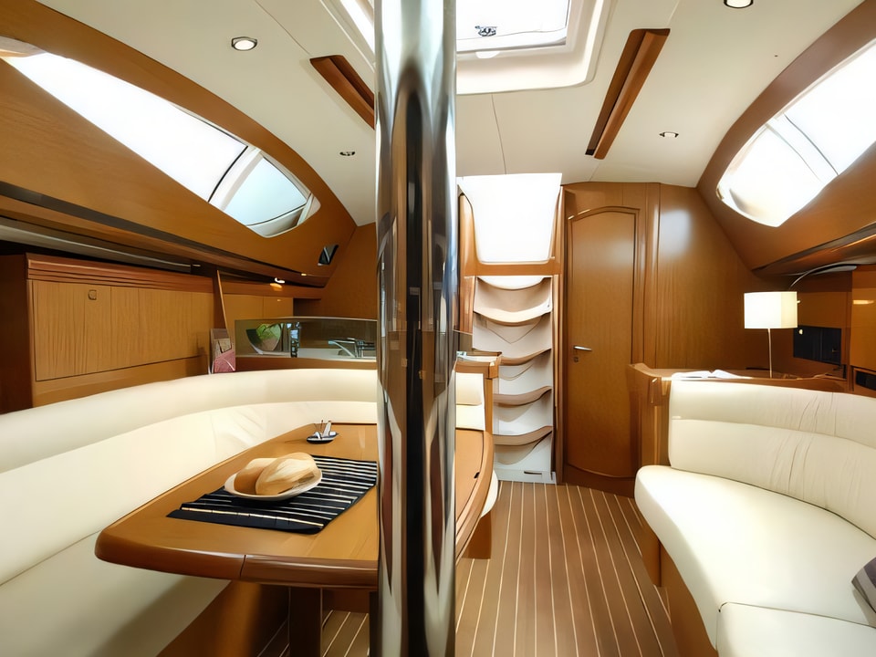 Interior of Sun Odyssey 39i sail boat with 3 cabins Croatia yacht charter