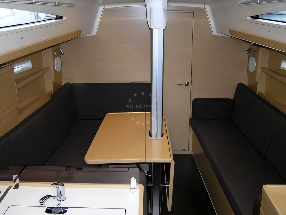 Interior of Elan 350 sail boat with 2 cabins Croatia yacht charter