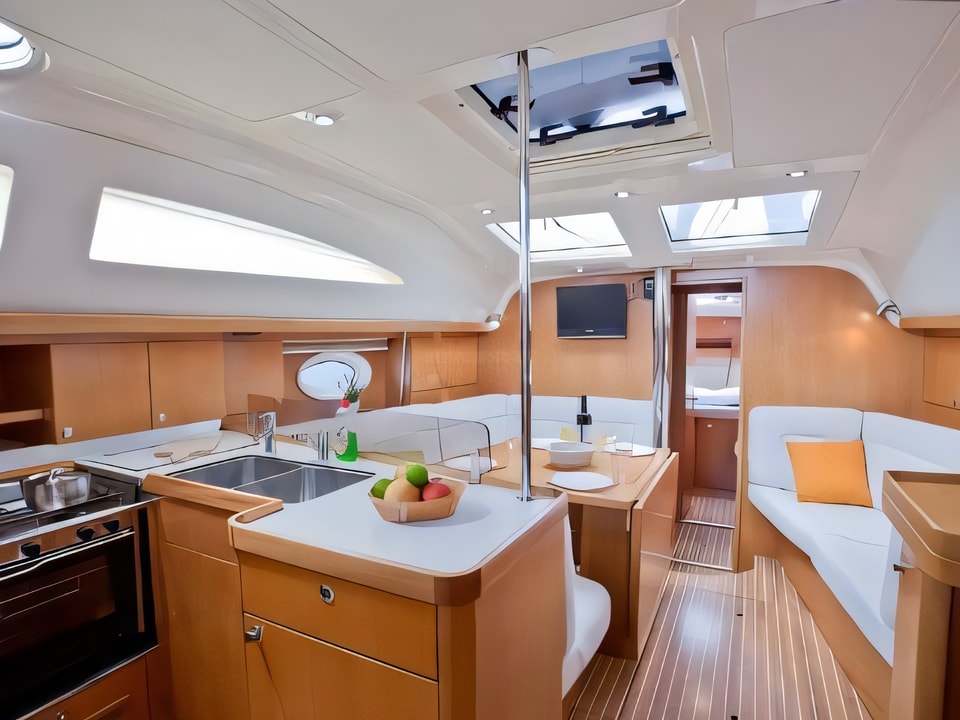 Interior of Elan 434 Impression sail boat with 4 cabins Croatia yacht charter