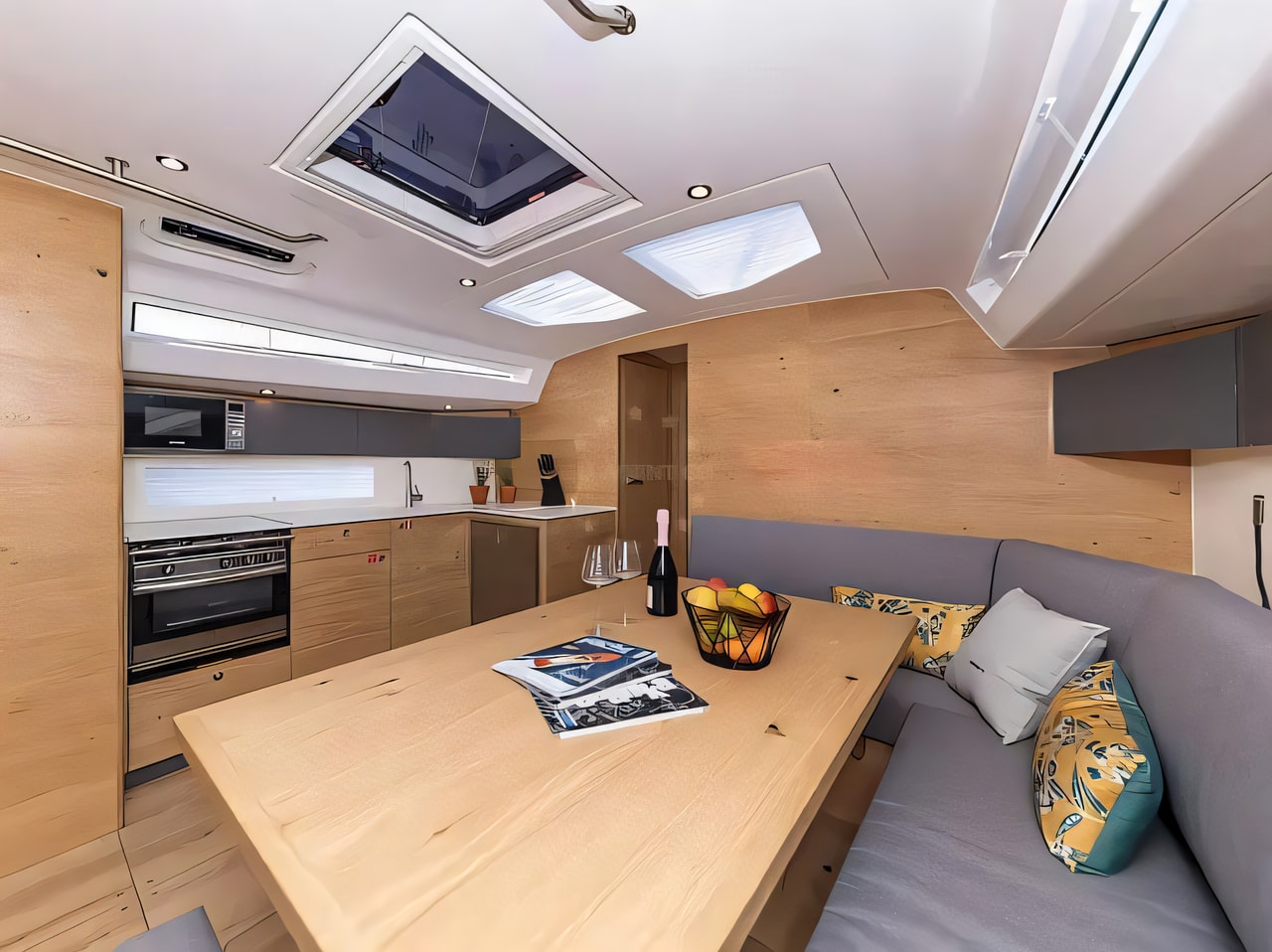 Layout of Elan Impression 45 sail boat with 4 cabins Croatia yacht charter